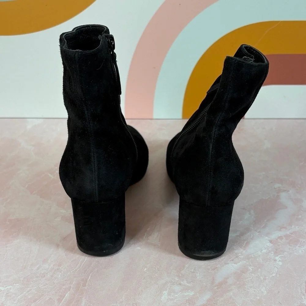 J. Crew Black Suede Ankle Boots